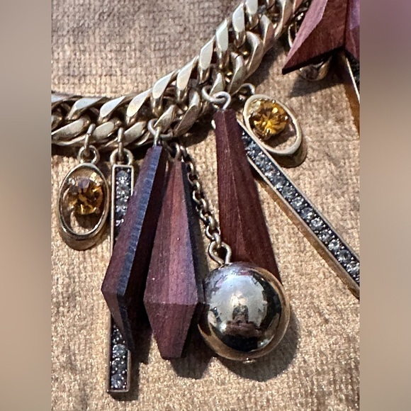 J. Crew Adjustable 17’ Necklace Chain Link Rope Cha Cha Dangle Jingle 5460 W - Picture 6 of 12